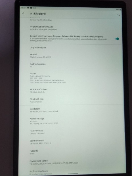 Lenovo Tab M10 FHD Plus szp llapot 