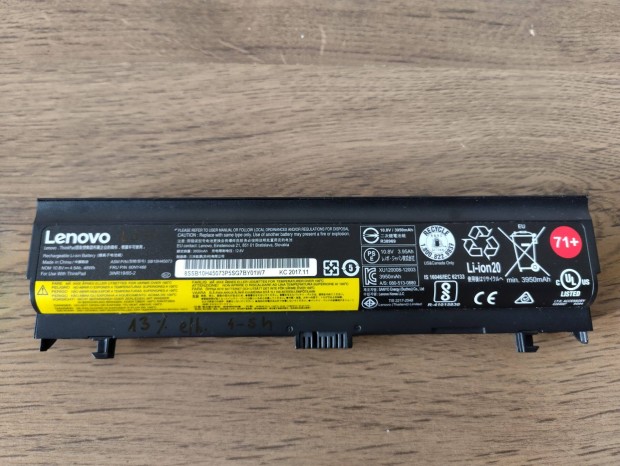 Lenovo Thinkpad L570, L560 gyri akku 71+