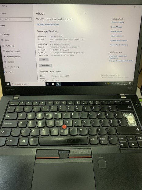 Lenovo Thinkpad T470s I5 6gen 8GB DDR4 256gb ssd