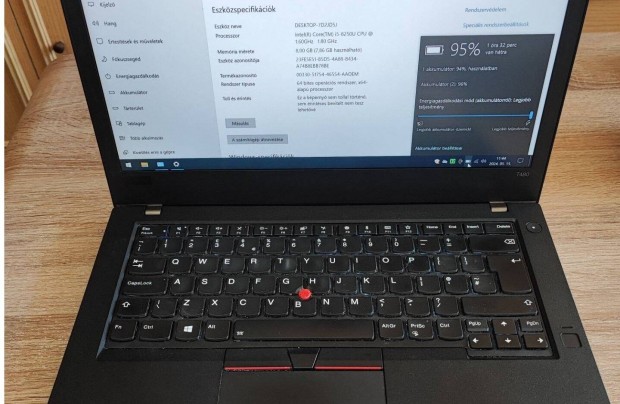 Lenovo Thinkpad T480 8GB, 256GB Nvme jszer laptop elad!