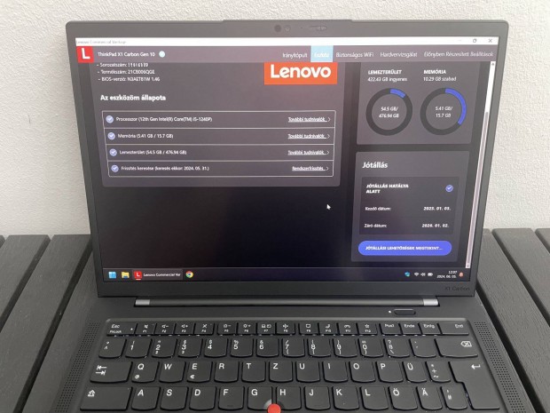 Lenovo Thinkpad X1 Carbon 10th 14" i5-1240P 16GB 512GB - Garancia 2026