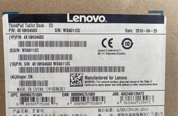 Lenovo Thinkpad dokkol originl dobozos elad adapterrel s szllits