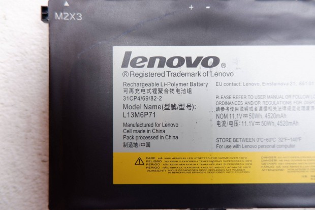 Lenovo Yoga 2 13 laptop akkumultor eredeti tbb rs L13M6P71