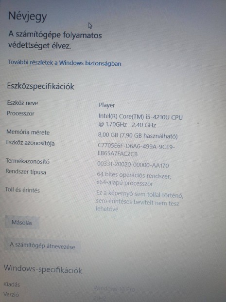 Lenovo Z50-70 laptop, 8GB RAM, Intel i5, 1T + 8GB Sshd tartozékokkal