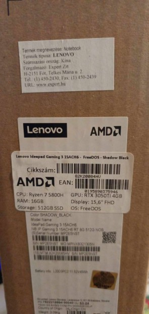 Lenovo laptop 3050ti, Ryzen 7 5800h, 16gb ram