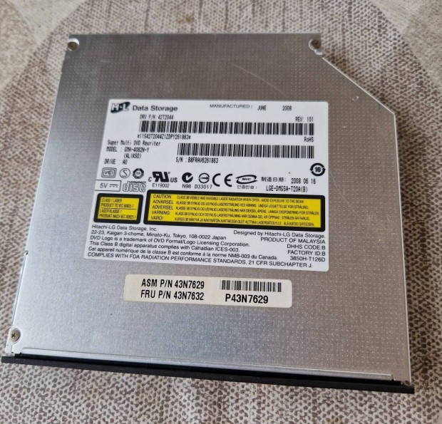 Lenovo laptop DVD író
