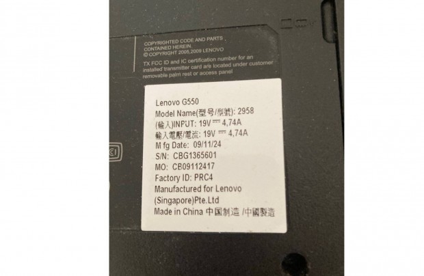 Lenovo laptop alkatrsznek elad / Vc