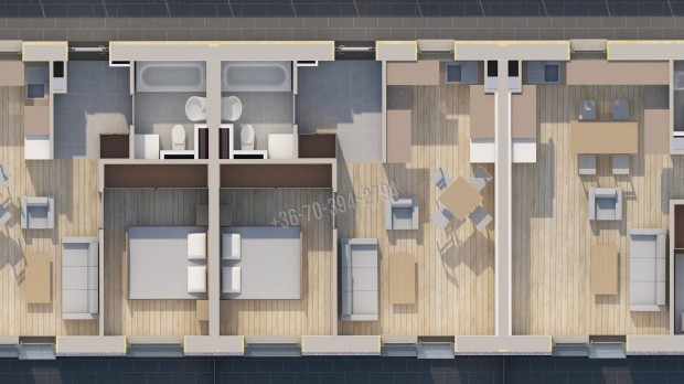 Levendula Rezidencia  �j�p�t�s� lak�sok Oroszl�nyon