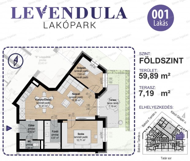 Levendula lakpark - fldszint 001 laks