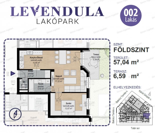 Levendula lakpark - fldszint 002 laks