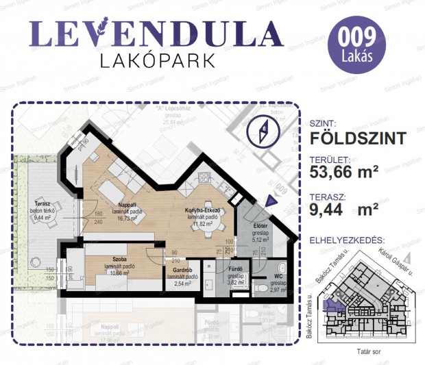 Levendula lakpark - fldszint 009 laks