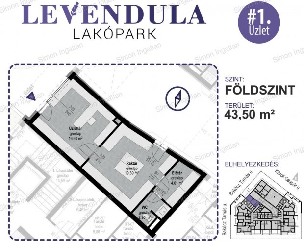 Levendula lakpark - fldszint 1. zlet