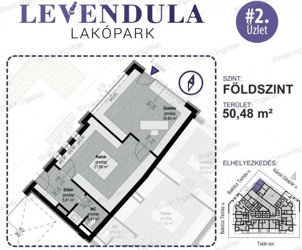 Levendula lakpark - fldszint 2. zlet