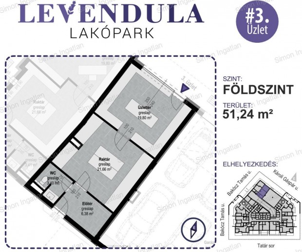 Levendula lakpark - fldszint 3. zlet