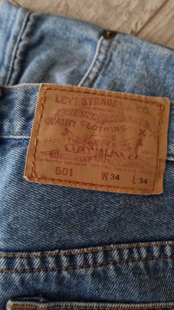 Levis farmernadrg 34/34 db: 43cm, hossz:108cm