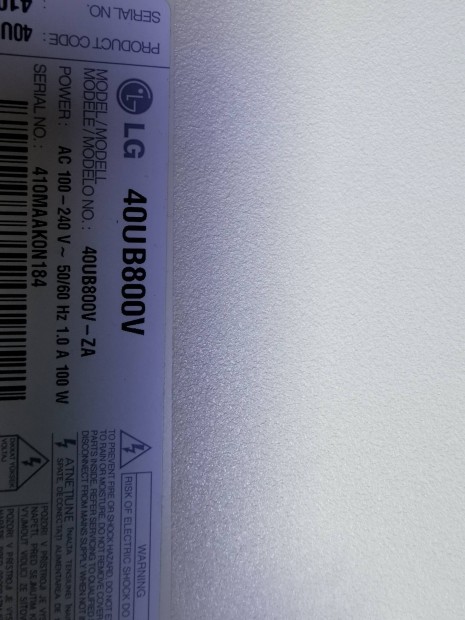 Lg 40ub800v. törött led tv