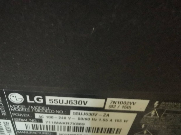 Lg 55uj630. hibás led tv