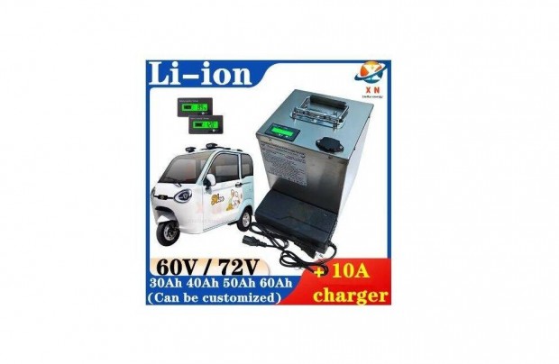 Li Ion akkumultor 60V 30Ah + tlt 100eFt