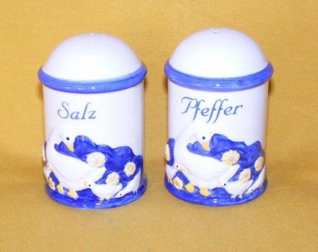 Libás porcelán só- és borsszóró