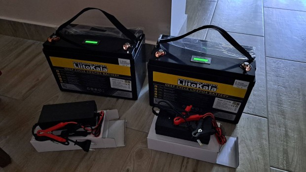 Lifepo4 12v 100Ah akkumlator battery 2x