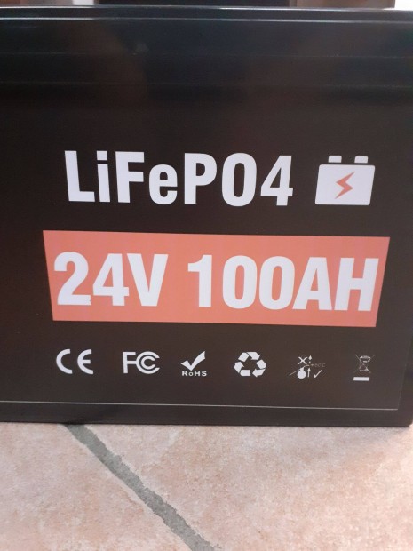 Lifepo4 akumltor 24V 100A -napelemes rendszerhez