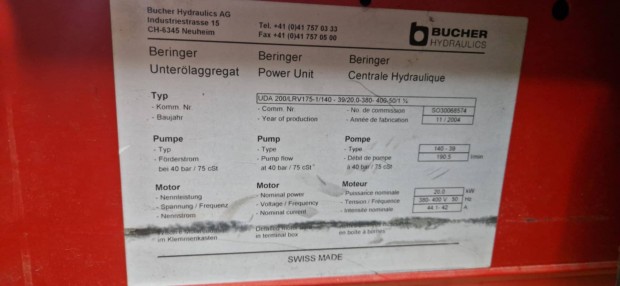 Lift Motor s Bucher Hydraulics
