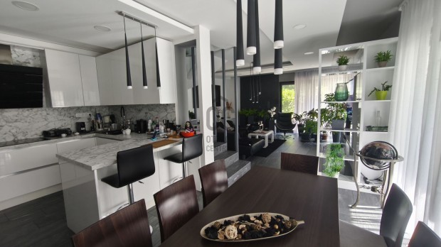 Liget II - ben , 2018 - as �p�t�s�, minim�l st�lus�, napelemes ikerh�z