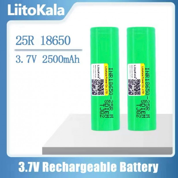 Liitokala INR18650 25R 18650 2500mAh 20A ltium akkumultor