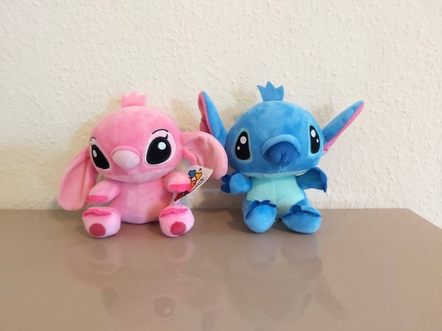 Lilo s Stitch Stitch Angel szett plss 18 cm j Kszleten Ajndkkal