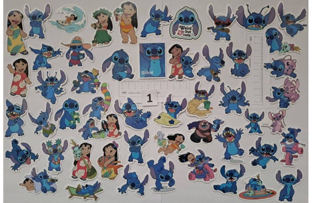 Lilo s Stitch matrica 50 db 3 fle 3-5 cm j