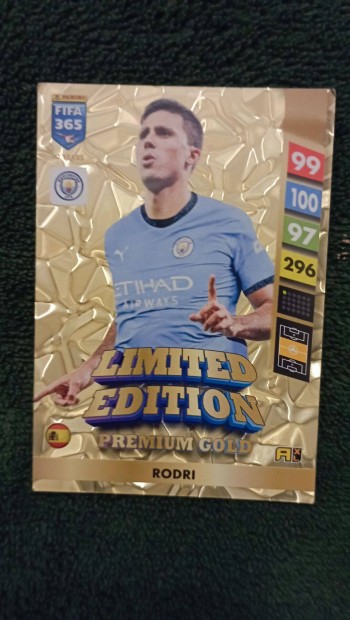 Limited Edition Premium Gold Rodri 2025 FIFA 365 focis krtya