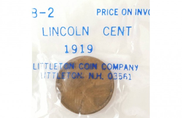 Lincoln cent 1919' Littleton Coin Company - bontatlan