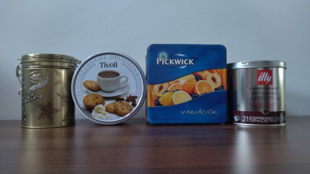 Lindt, Tivoli, Pickwick, Illy fmdoboz / fmdobozok, trolk - 4 db