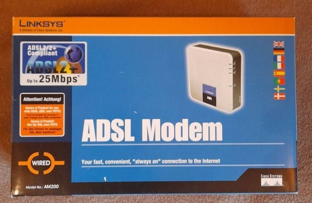 Linksys AM200 Modem ADSL ADSL2+ vezetkes! router