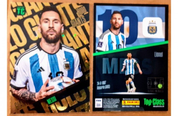 Lionel Messi Argentna Holo Giants focis krtya Panini Top Class 2023