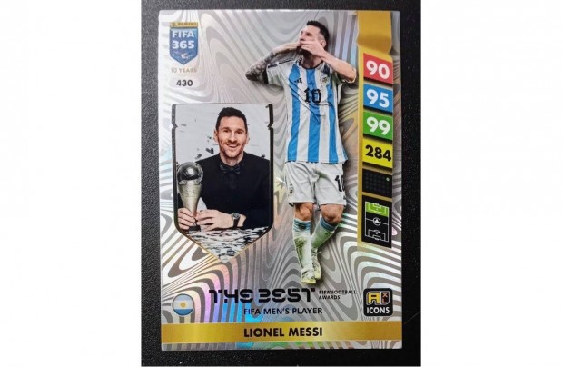 Lionel Messi Argentna The Best focis krtya Panini FIFA 365 2025