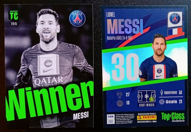 Lionel Messi Argentna Winner focis krtya Panini Top Class 2023