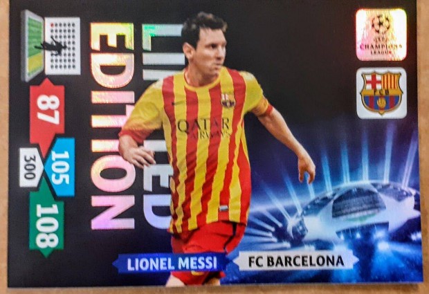 Lionel Messi Barcelona Limited Edition focis krtya Panini 2013-14