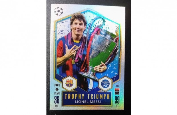 Lionel Messi Barcelona Trophy Triumph focis krtya Match Attax 2025