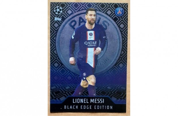 Lionel Messi PSG Black Edge Limited focis krtya Match Attax 2023