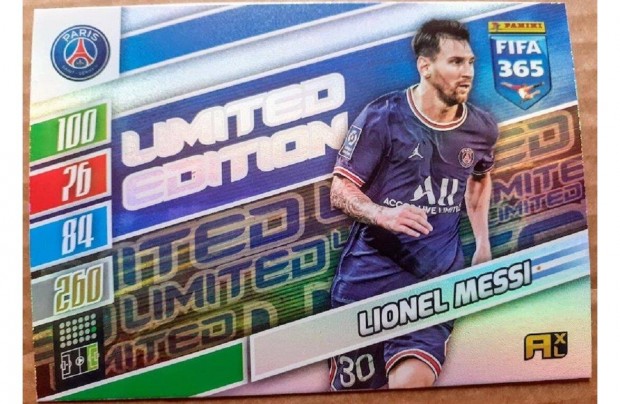 Lionel Messi PSG Limited focis krtya Panini Update 2022