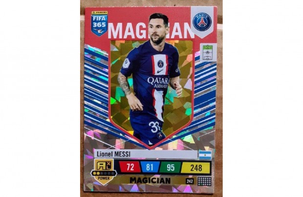 Lionel Messi Paris Saint-Germain Magician focis krtya Panini 2023