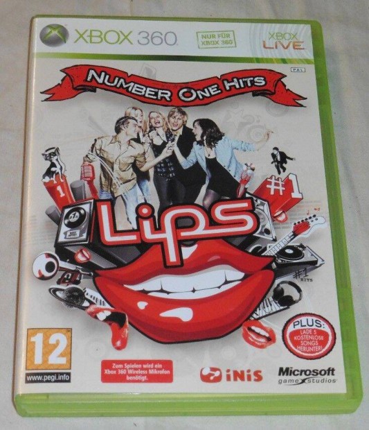 Lips - Numer One Hits (Karaok, nekls) Gyri Xbox 360 Jtk akr fl