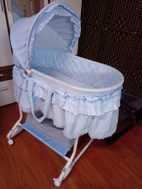 Littke World Rockable Bassinet ringats blcs 