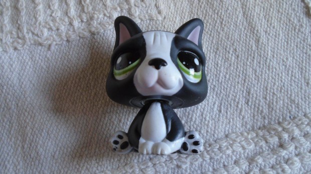 Littlest Pet Shop - Boxer - fekete-fehr kutya figura - eredeti