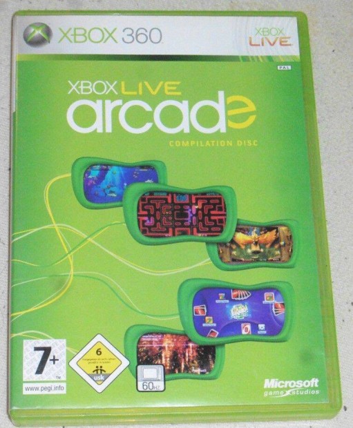 Live Arcade (5 jtk, Pac-Man, Uno, Luxor 2, stb) Gyri Xbox 360 Jtk