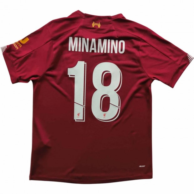 Liverpool 2019-20 New Balance hazai Takumi Minamino foci mez S-es