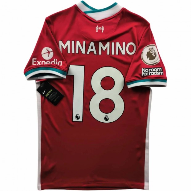 Liverpool 2020-21 Nike hazai Takumi Minamino *j* foci mez S-es