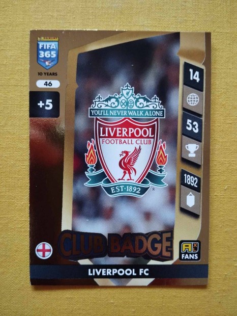 Liverpool FIFA 365 2025 Club badge csapatcmer focis krtya