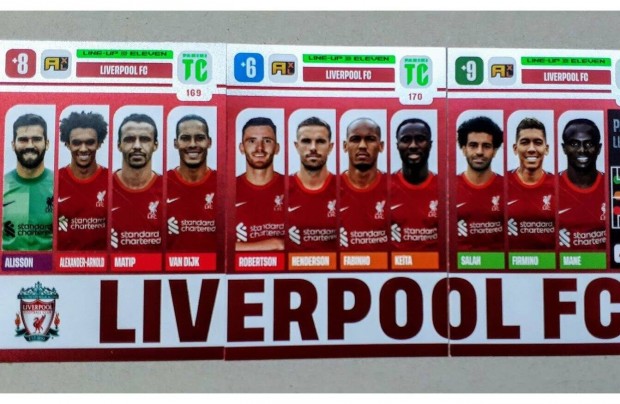 Liverpool Line Up Eleven hrom focis krtya Panini Top Class 2022